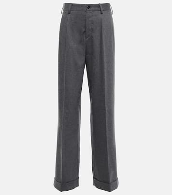 High-Rise-Hose aus einem Wollgemisch | Marni