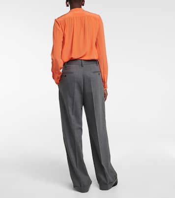 High-Rise-Hose aus einem Wollgemisch | Marni