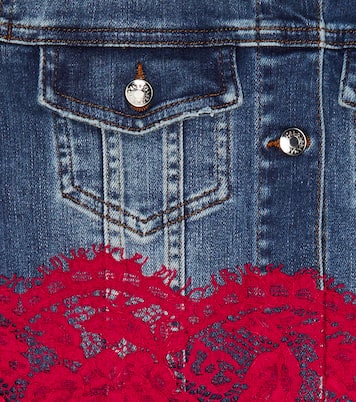 Giacca in denim con pizzo | Dolce&Gabbana Kids