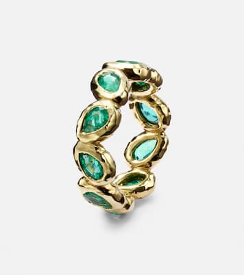 Bague d’éternité Nesting Gem en or 18 ct et émeraudes | Octavia Elizabeth