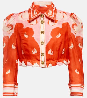 Camisa High Tide de lino y seda | Zimmermann