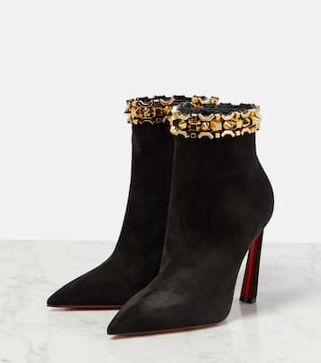 Asteroispikes embellished suede ankle boots | Christian Louboutin