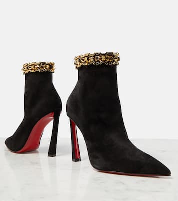 Asteroispikes embellished suede ankle boots | Christian Louboutin