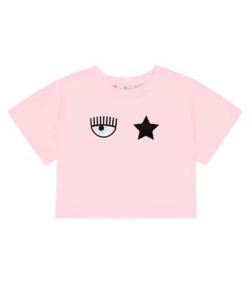 x Chiara Ferragni eye-motif jersey T-shirt | Monnalisa