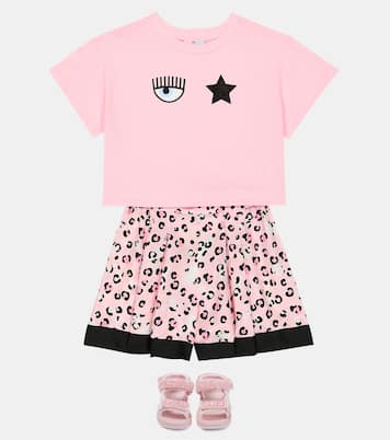 x Chiara Ferragni eye-motif jersey T-shirt | Monnalisa
