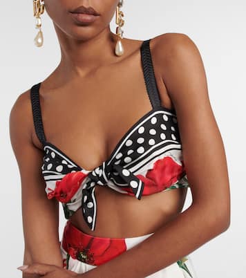 Bedrucktes Bralette aus Seide | Dolce&Gabbana