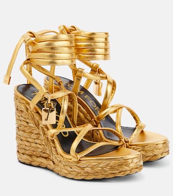 Sandali con zeppa Padlock in pelle | Tom Ford