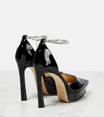 Pumps Saeda 125 con plateau e cristalli | Jimmy Choo