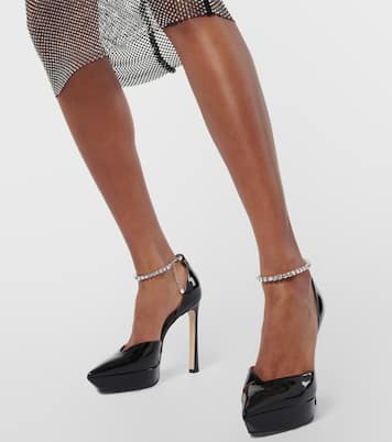 Pumps Saeda 125 con plateau e cristalli | Jimmy Choo