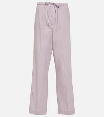 High-Rise-Hose aus einem Baumwollgemisch | Toteme