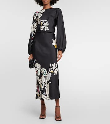 Flower Whirl silk midi dress | Dorothee Schumacher
