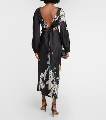 Flower Whirl silk midi dress | Dorothee Schumacher
