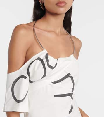 Off-Shoulder-Minikleid aus Baumwolle | Courrèges
