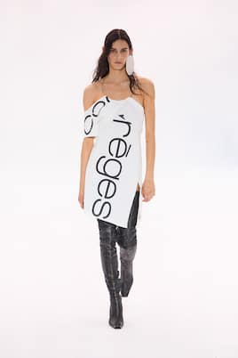 Off-Shoulder-Minikleid aus Baumwolle | Courrèges