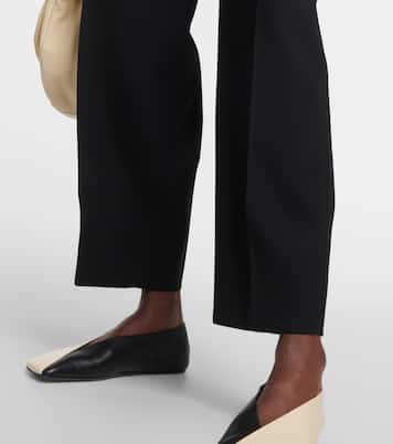 Weite High-Rise-Hose aus Wolle | Jil Sander