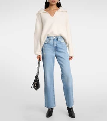 Le Jane Ankle high-rise straight jeans | Frame