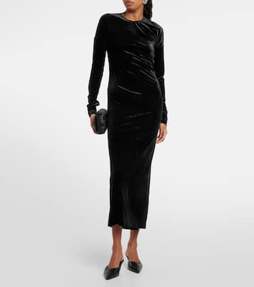 Twisted velvet midi dress | Toteme