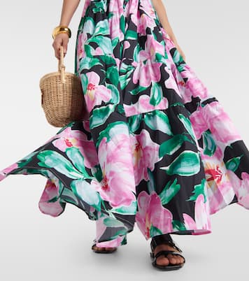 Vestido largo Celeste floral | Alexandra Miro