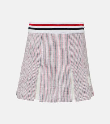 Pleated cotton-blend miniskirt | Thom Browne