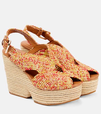 Dolce raffia platform sandals | Clergerie