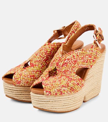Dolce raffia platform sandals | Clergerie