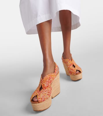 Dolce raffia platform sandals | Clergerie