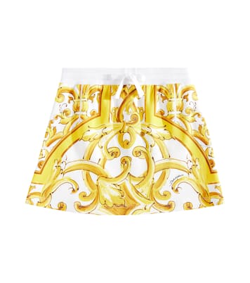 Jupe Majolica en coton | Dolce&Gabbana Kids