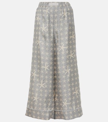 Pantalon ample Stella Marina en soie | Versace