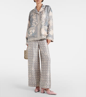 Pantalon ample Stella Marina en soie | Versace