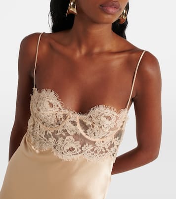Robe en satin de soie | Saint Laurent
