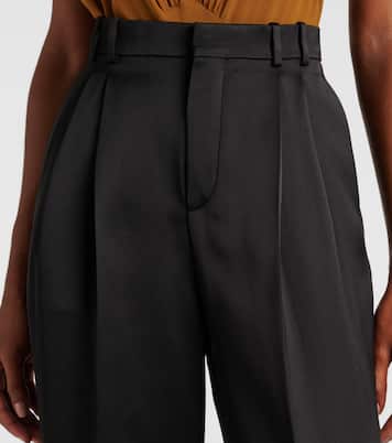 Pantaloni regular in raso di seta | Saint Laurent