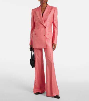 Rhein high-rise silk and wool flared pants | Gabriela Hearst