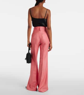 Rhein high-rise silk and wool flared pants | Gabriela Hearst