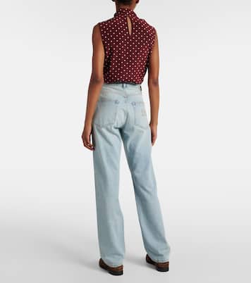 Jeans a gamba larga e vita bassa | Miu Miu