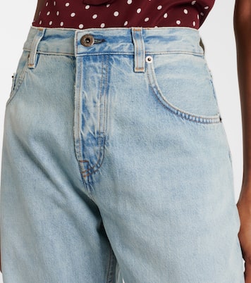 Jeans a gamba larga e vita bassa | Miu Miu