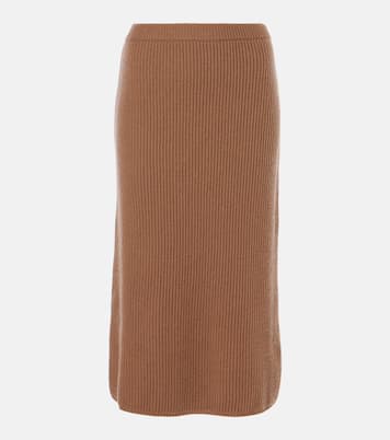 Gonna midi Just in lana e cashmere a coste | 'S Max Mara