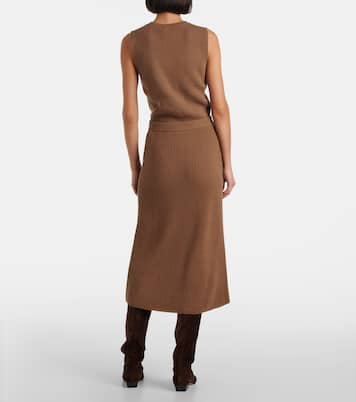 Gonna midi Just in lana e cashmere a coste | 'S Max Mara