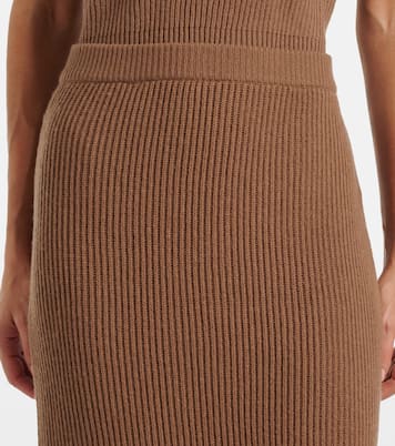 Gonna midi Just in lana e cashmere a coste | 'S Max Mara