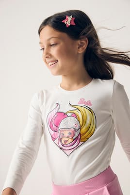 x Barbie® - T-shirt in misto cotone | Monnalisa