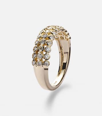 Bague Bold Lattice en or 14 ct et diamants | Stone and Strand