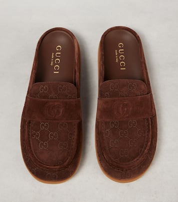 Mules Double G in suede | Gucci