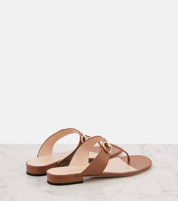 Tongs Lady Horsebit en cuir | Gucci