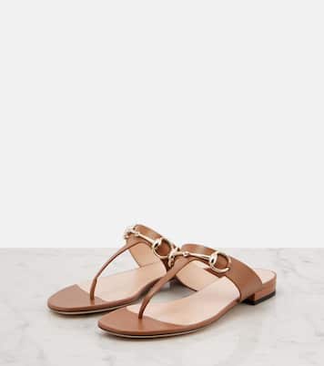 Tongs Lady Horsebit en cuir | Gucci