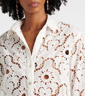 Camicia White Sun in cotone sangallo | Farm Rio