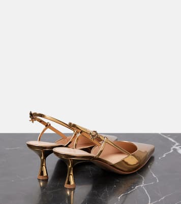 Slingback-Pumps Ascent 55 aus Metallic-Leder | Gianvito Rossi