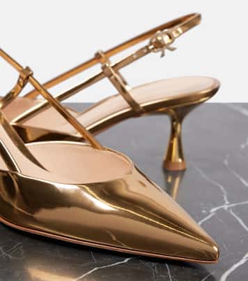 Slingback-Pumps Ascent 55 aus Metallic-Leder | Gianvito Rossi
