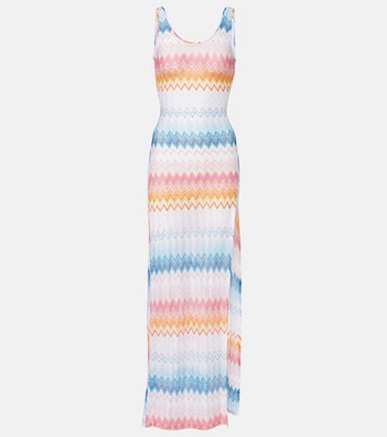 Vestido de playa de lamé en zigzag | Missoni