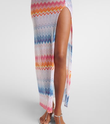 Vestido de playa de lamé en zigzag | Missoni