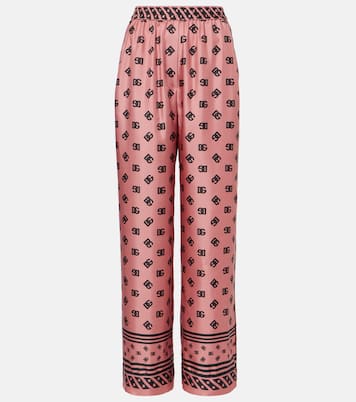 DG silk satin palazzo pants | Dolce&Gabbana