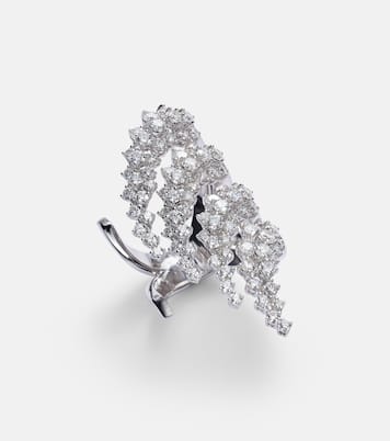 Anello Y-Not in oro bianco 18kt con diamanti | Yeprem